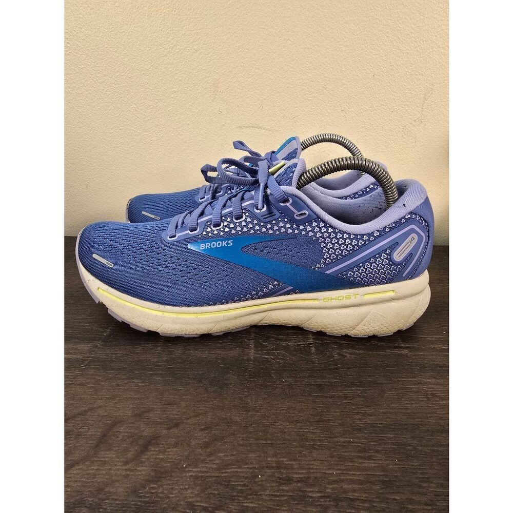 Brooks Sneakers Ghost 14 Blue Athletic Gym Women's Running Shoes Size 10